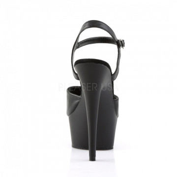 Pleaser DELIGHT-609 Blk Faux Leather/Blk Matte