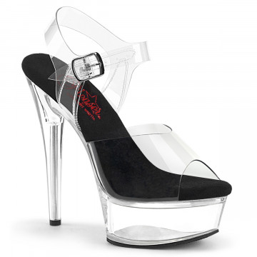 Pleaser EXCITE-608 Clr-Blk/Clr