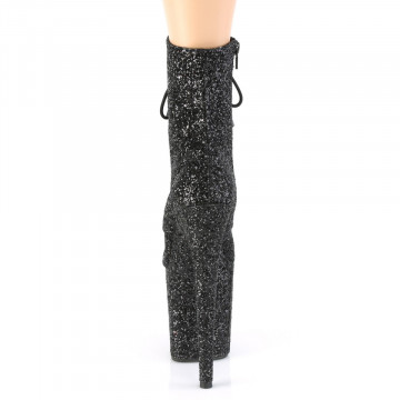 Pleaser FLAMINGO-1020GWR Blk Glitter/Blk Glitter
