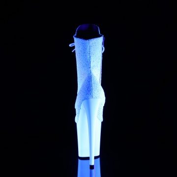 Pleaser FLAMINGO-1020LG Neon Wht Multi Glitter/Neon Wht