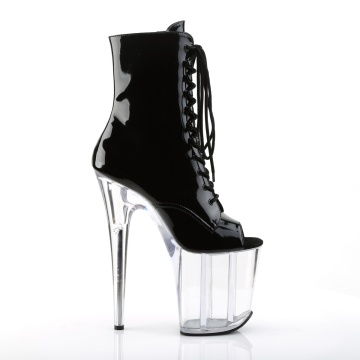 Pleaser FLAMINGO-1021 Blk Pat/Clr