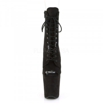 Pleaser FLAMINGO-1021FS Blk Faux Suede/Blk Faux Suede