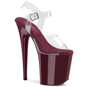 Pleaser FLAMINGO-808 Clr/Burgundy