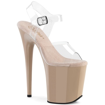 Pleaser FLAMINGO-808 Clr/Nude saldo esposizone numero 6us 36eu