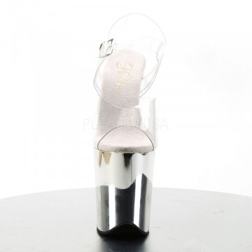 Pleaser FLAMINGO-808 Clr/Slv Chrome