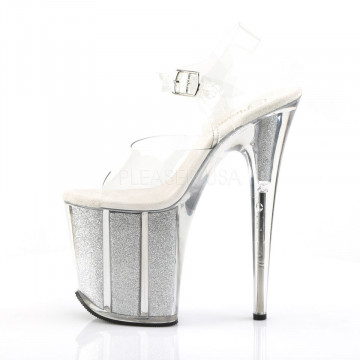 Pleaser FLAMINGO-808G Clr/Slv Multi Gltr