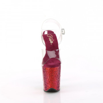 Pleaser FLAMINGO-808RBG Clr/Rainbow Glitter