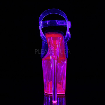 Pleaser FLAMINGO-808UVT Clr/H. Pink Tinted