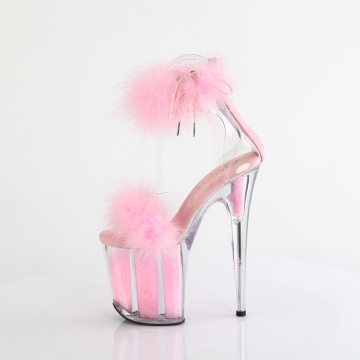 Pleaser FLAMINGO-824F Clr-B. Pink Fur/M