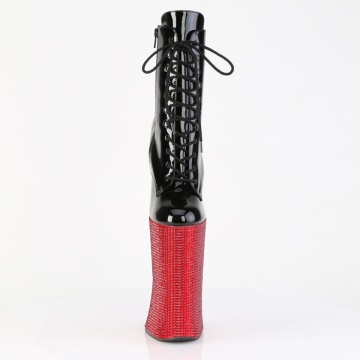 Pleaser FORBIDDEN-1020BEJ Blk Pat/Red RS
