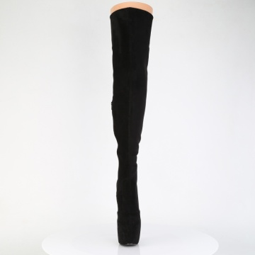 Pleaser JUBILANT-3007FS Blk Faux Suede