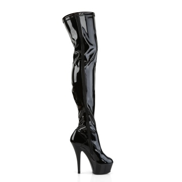 Pleaser KISS-3000 Blk Str Pat/Blk
