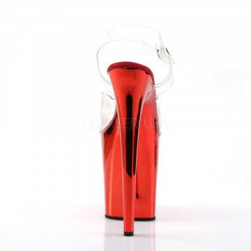 Pleaser FLAMINGO-808 Clr/Red Chrome