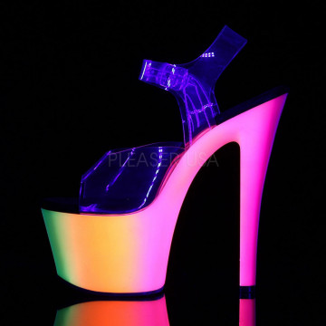 Pleaser RAINBOW-308UV Clr/Neon Multi