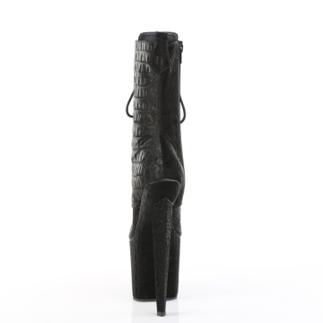 Pleaser RAZZLE-1040WR Blk Reptile Print/M
