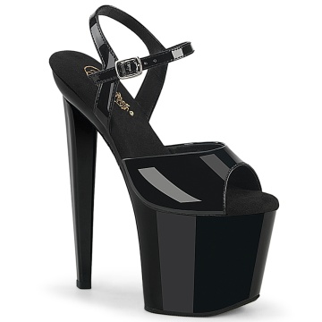 Pleaser RAZZLE-809 Blk Pat/Blk