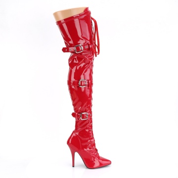 Pleaser SEDUCE-3028 Red Str Pat