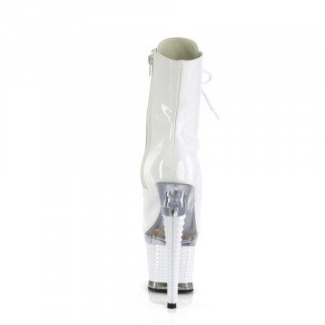 Pleaser SPECTATOR-1021 Wht Pat/Clr-Wht