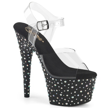 Pleaser STARDANCE-708 Clr/Blk-Slv Multi RS