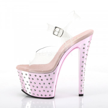 Pleaser STARDUST-708 Clr/B. Pink Chrome
