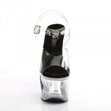 Pleaser TIPJAR-708-5 Clr-Blk/Clr