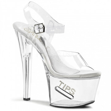 Pleaser TIPJAR-708-5 Clr/Clr