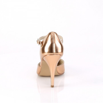 Pleaser VANITY-415 Rose Gold Metallic Pu
