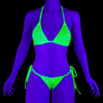 costume 2 pezzi neon lime Pleaser Usa bikini exotic dance