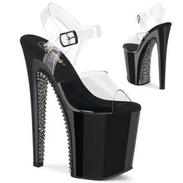 Pleaser XTREME-808SPRS Clr/Blk-Pewter