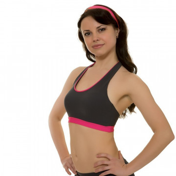 Pole Candy Wear - Top Ellena Grey Raspberry subito