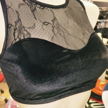 Polerina Camelia - Nero velvet top S