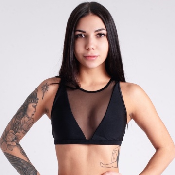 Polerina wear, top Dicentra Black (fine mesh)