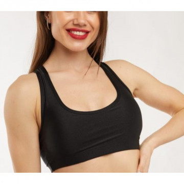 Polerina Zeta - top Black matt bra pad spedizione subito xs o m