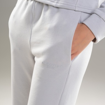 SUPREME JERSEY LOGO JOGGERS LIGHT GREY Paradise Chick