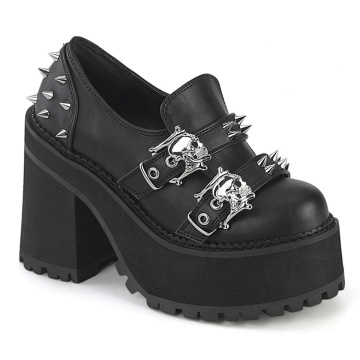 Demonia Cult ASSAULT-38 Blk Vegan Leather 7us 37eu