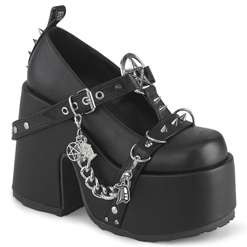 Demonia Cult CAMEL-33 Blk Vegan Leather