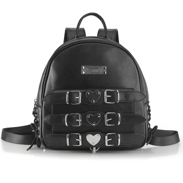 Demonia Cult HB-675 Blk Vegan Leather