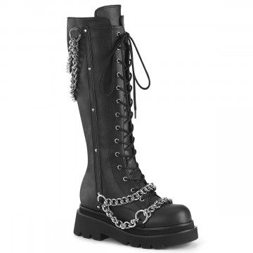 Demonia Cult RENEGADE-215 Blk Vegan Leather