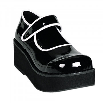 Demonia Cult SPRITE-01 Blk-Wht Pat