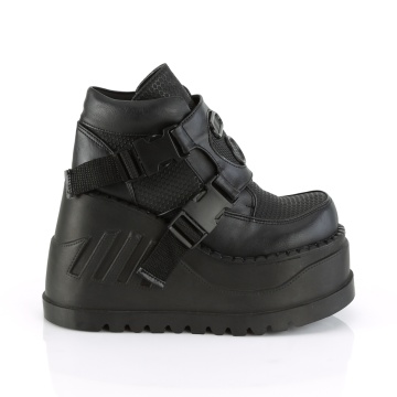 Stivaletti Demonia STOMP-15 Blk Vegan Leather