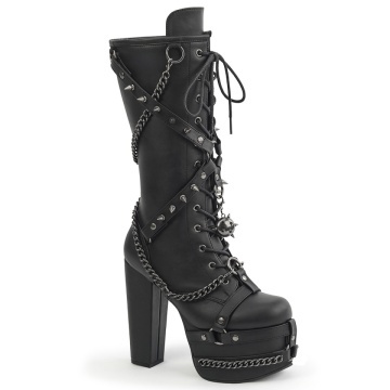 Demonia Cult TORMENT-156 Blk Vegan Leather