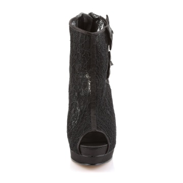 Fabulicious BELLA-28 Blk Satin-Lace 6us 36eu