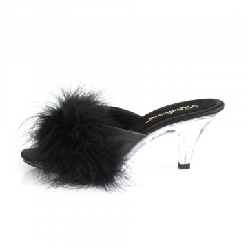 Fabulicious BELLE-301F Blk Pu-Fur/Clr