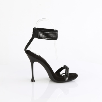Fabulicious CUPID-440 Blk Faux Leather-RS/Blk