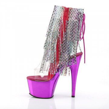 Pleaser ADORE-1017RSF Clr-Multi/Fuchsia Chrome