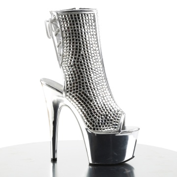 Pleaser ADORE-1018DCS Slv Multi RS/Slv Chrome
