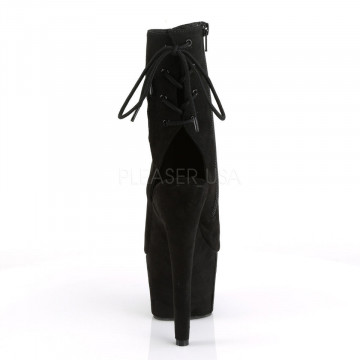 Pleaser ADORE-1018FS Blk Faux Suede/Blk Suede