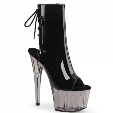 Pleaser ADORE-1018T Blk Pat/Smoke Tinted