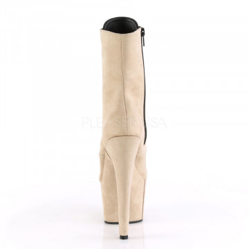 Pleaser ADORE-1020FS Beige Faux Suede/Beige Faux Suede