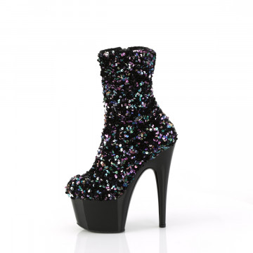 Pleaser ADORE-1042SQ Blk Multi Sequins/Blk